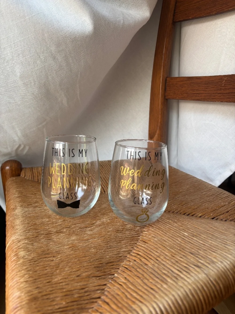 Wedding Planning Wine Glasses